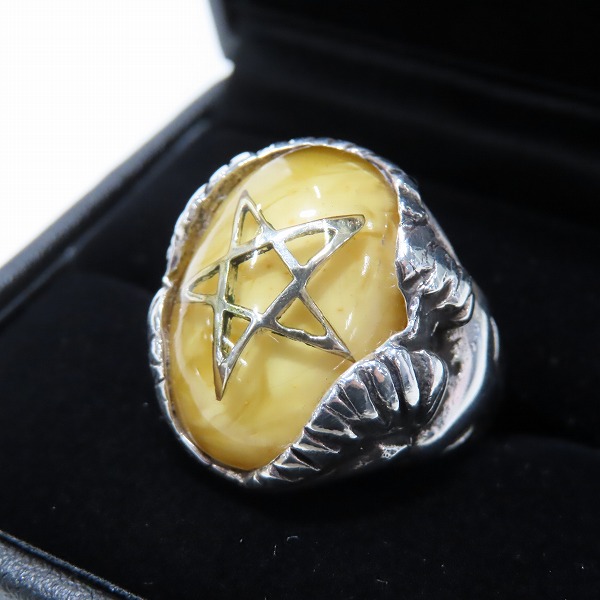 実際に弊社で買取させて頂いたALEX STREETER/アレックスストリーター 17年限定 デビルハートリング パウダーバルティックアンバー 13-13.5号