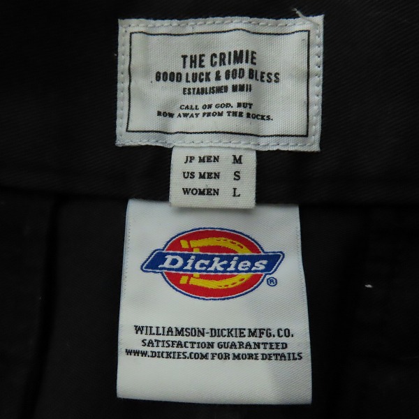 実際に弊社で買取させて頂いたTHE CRIMIE×Dickies/クライミー×ディッキーズ ワークパンツ ブラック Mの画像 2枚目