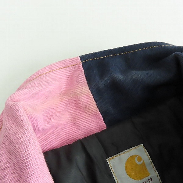 実際に弊社で買取させて頂いたcarhartt/カーハート ダックジャケット リメイク 再構築 パッチワーク マルチカラーの画像 5枚目