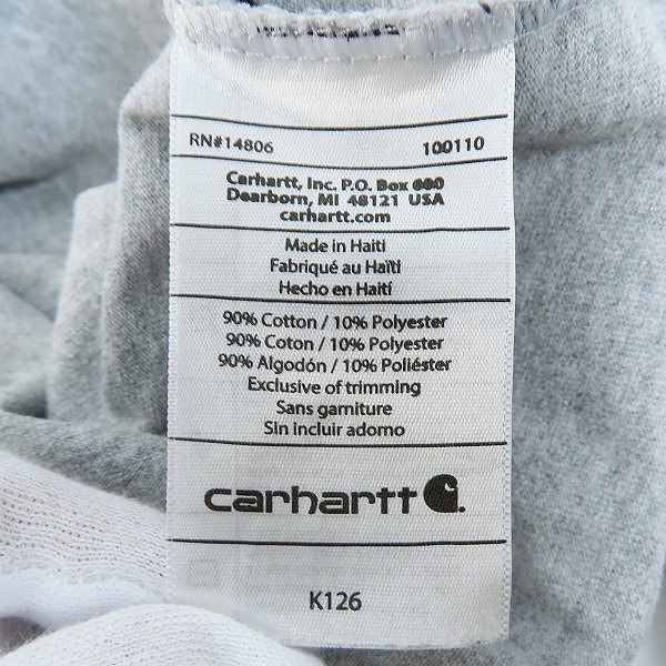 実際に弊社で買取させて頂いたcarhartt/カーハート カットソー Sの画像 3枚目