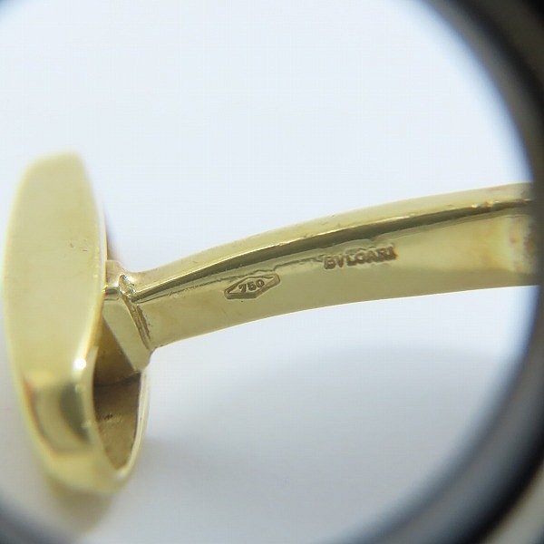 実際に弊社で買取させて頂いたBVLGARI/ブルガリ AU750/K18×STEEL カフスボタンの画像 4枚目