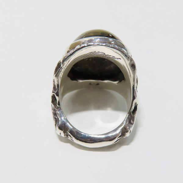 実際に弊社で買取させて頂いたALEXSTREETER/アレックスストリーター 10周年ツアー限定 エンジェルハートリング ブラックオニキスギャラクシー 13.5号の画像 5枚目