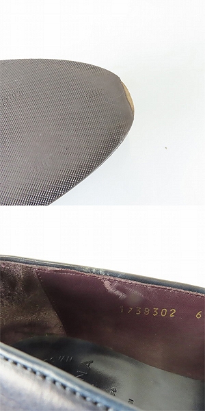 実際に弊社で買取させて頂いたCARMINA/カルミナ カーフレザーコインローファー ビジネスシューズ 80372 シューツリー付き/6.5の画像 6枚目