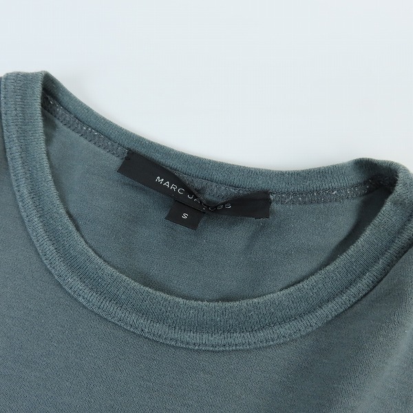 実際に弊社で買取させて頂いたMARC JACOBS/マークジェイコブス 丸首 無地半袖Tシャツ グレー Sの画像 5枚目