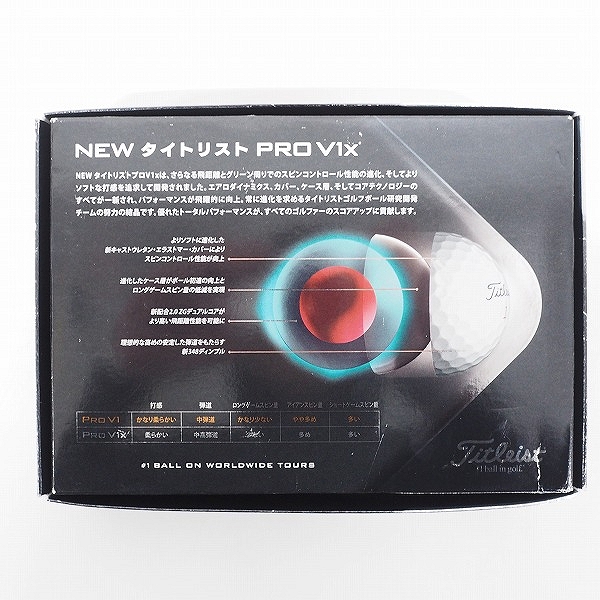 実際に弊社で買取させて頂いた【未使用】Titleist/タイトリスト PRO V1x ゴルフボール ホワイト 1ダースの画像 4枚目