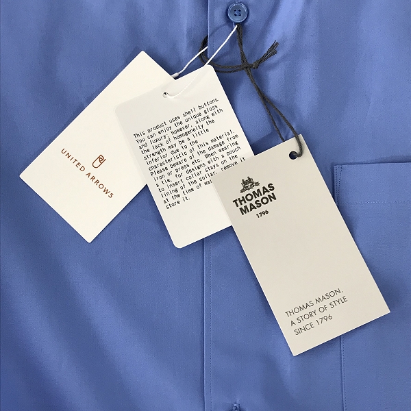 実際に弊社で買取させて頂いた【未使用】UNITED ARROWS×THOMAS MASON/ユナイテッドアロウズ×トーマスメイソン ノーカラーシャツ 半袖 Mの画像 6枚目