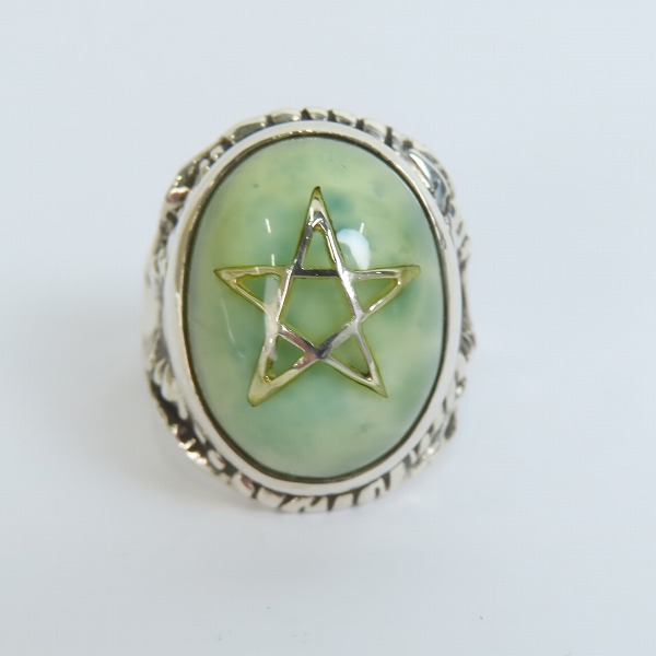 実際に弊社で買取させて頂いた【ギャラ付】ALEX STREETER/アレックスストリーター SPストーン ラリマー エンジェルハート リング/17号の画像 1枚目