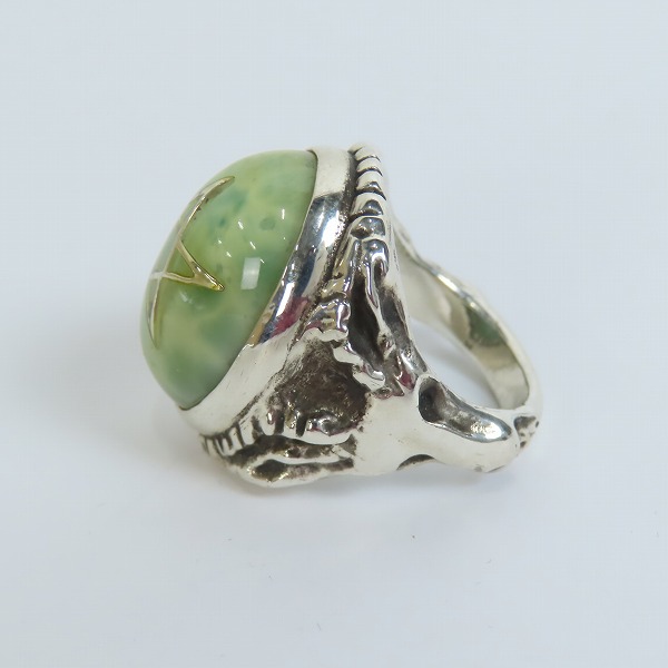 実際に弊社で買取させて頂いた【ギャラ付】ALEX STREETER/アレックスストリーター SPストーン ラリマー エンジェルハート リング/17号の画像 2枚目