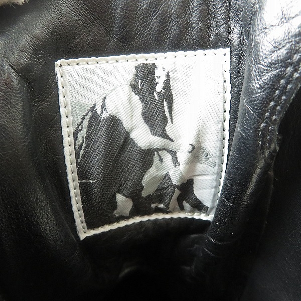 実際に弊社で買取させて頂いたRick Owens/リックオウエンス RAMONES ラモーンズ サイドジップ レザー スニーカー/42.5の画像 6枚目