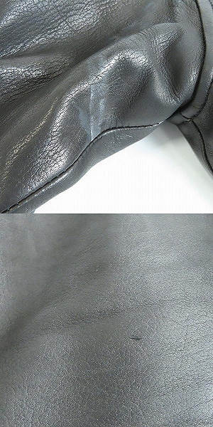 実際に弊社で買取させて頂いたBACKLASH the line/バックラッシュザライン イタリアンカーフ下地製品染めレザーシャツ T-003/L ハンガー付きの画像 8枚目