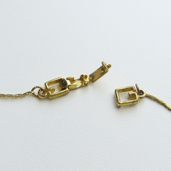 実際に弊社で買取させて頂いたGIVENCHY/ジバンシィ ラインストーン ネックレス ゴールドの画像 6枚目