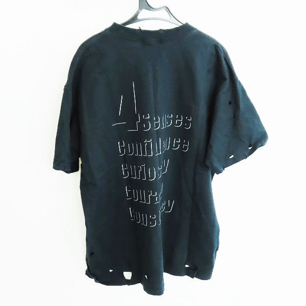実際に弊社で買取させて頂いたmastermind JAPAN/マスターマインドジャパン 4SENSE ダメージ加工半袖Tシャツ Lの画像 1枚目