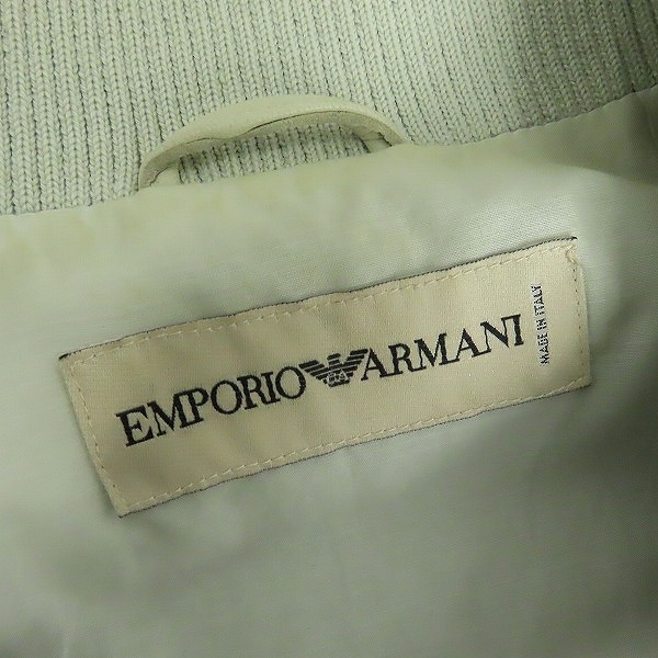 実際に弊社で買取させて頂いた【JPタグ】EMPORIO ARMANI/エンポリオアルマーニ サイド/リブニット レザージャケット/46の画像 2枚目