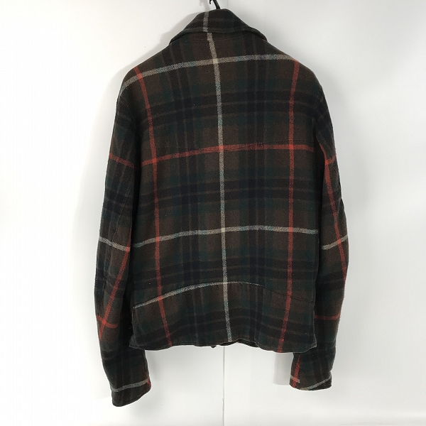 実際に弊社で買取させて頂いたジュンヤワタナベマンコムデギャルソン×ルイスレザー ウールダブルライダースジャケットWK-J009/AD2003/Lの画像 1枚目