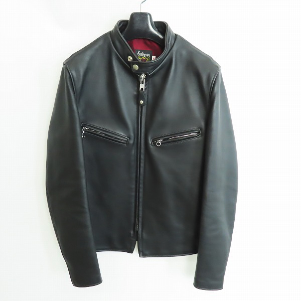 実際に弊社で買取させて頂いたSchott/ショット USA製 カウレザー シングルライダース ジャケット 7009/641XX