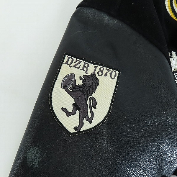 実際に弊社で買取させて頂いたCANTERBURY OF NEW ZEALAND/カンタベリー WELLINGTON1879袖レザー パッチ刺繍 スタジャン RA70576/XLの画像 6枚目