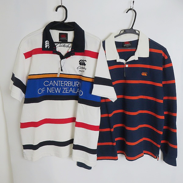 実際に弊社で買取させて頂いた【未使用含む】CANTERBURY/カンタベリー ラグビーシャツ ホワイト/ネイビー 2点セット