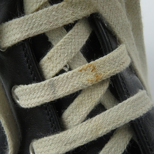 実際に弊社で買取させて頂いたRick Owens/リックオウエンス RAMONES ラモーンズ サイドジップ レザー スニーカー/42.5の画像 9枚目