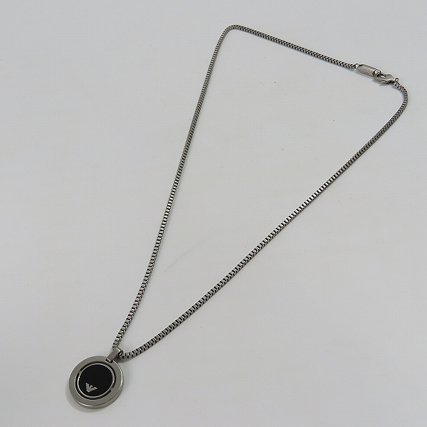 実際に弊社で買取させて頂いたEMPORIO ARMANI/エンポリオアルマーニ ラウンドロゴ チェーンネックレスの画像 6枚目