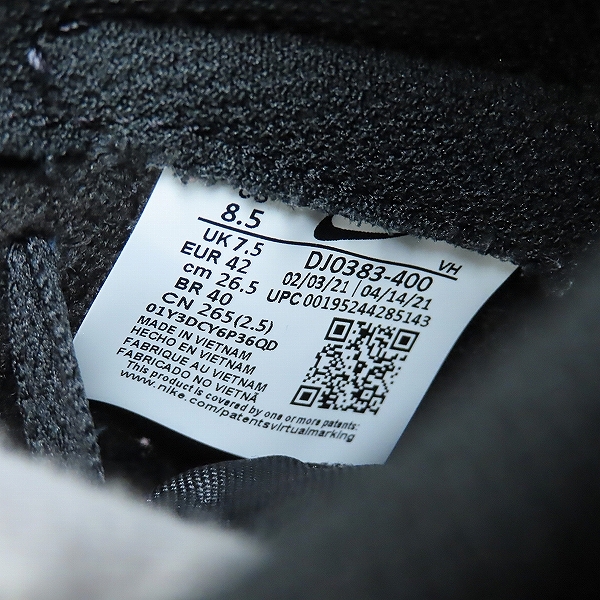 実際に弊社で買取させて頂いたNIKE×FRAGMENT DESIGN/ナイキ×フラグメントデザイン DUNK HI/F ダンクハイ ミッドナイトネイビー DJ0383-400 /26.5の画像 5枚目