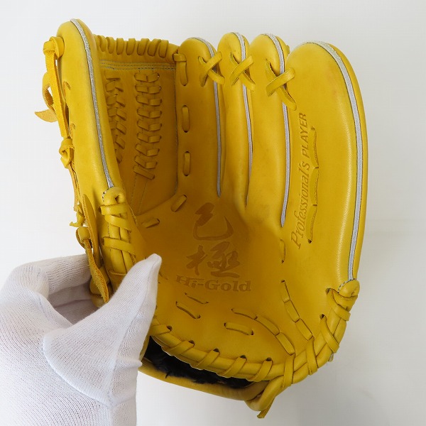 実際に弊社で買取させて頂いたHI-GOLD/ハイゴールド 己極シリーズ 軟式/右投げ 投手用 グローブ/グラブ OKG-821SPの画像 2枚目