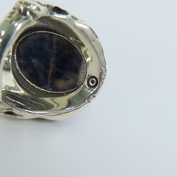 実際に弊社で買取させて頂いた【ギャラ付】ALEX STREETER/アレックスストリーター SPストーン ソーダライト エンジェルハート リング w/サークルスター/17号の画像 6枚目