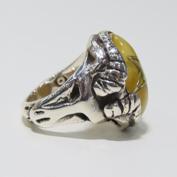 実際に弊社で買取させて頂いたALEX STREETER/アレックスストリーター 17年限定 デビルハートリング パウダーバルティックアンバー 13-13.5号の画像 4枚目