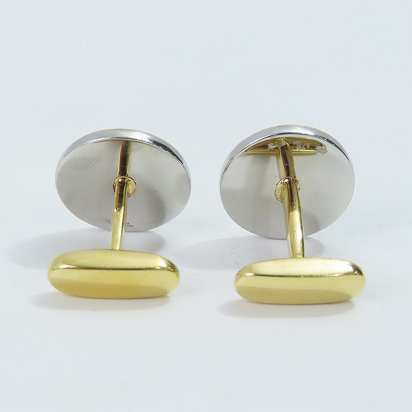 実際に弊社で買取させて頂いたBVLGARI/ブルガリ AU750/K18×STEEL カフスボタンの画像 3枚目