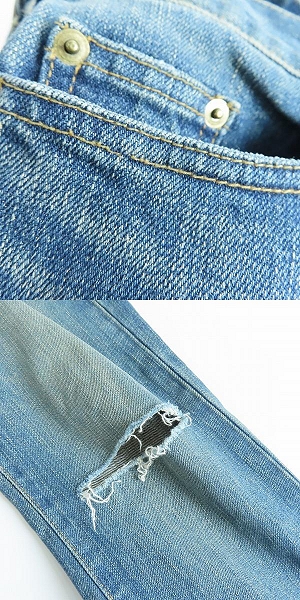 実際に弊社で買取させて頂いたSAINT LAURENT PARIS/サンローランパリ 17AW ニークラッシュデニムパンツ 489125 Y806K/27の画像 8枚目