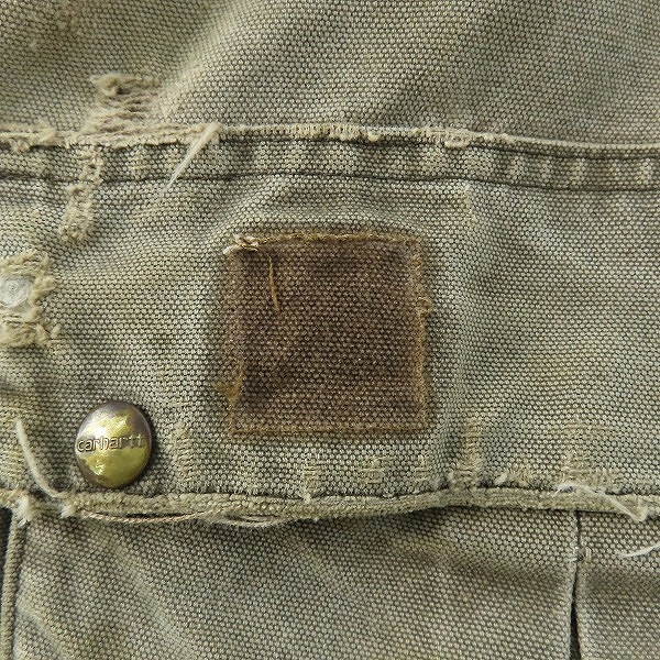 実際に弊社で買取させて頂いた【難有り】Carhartt/カーハート 80s～90s Duster Blanket Lined work jacket Detroit/デトロイトジャケットの画像 4枚目