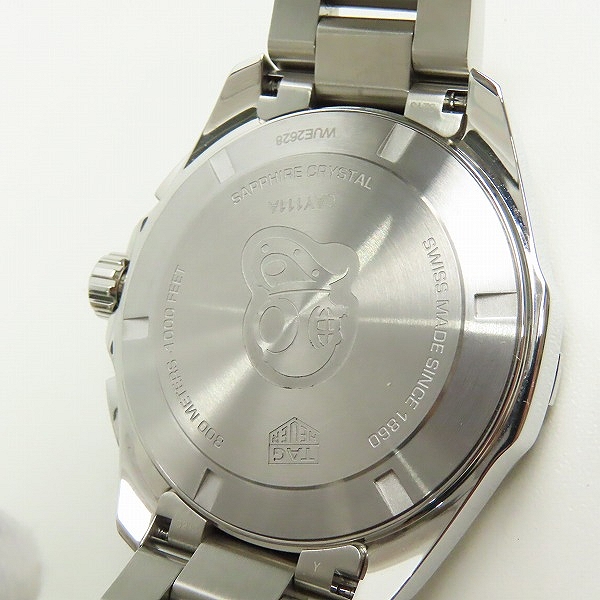 実際に弊社で買取させて頂いた【未使用/動作未確認】TAG Heuer/タグホイヤー アクアレーサー クロノグラフ 300m 43mm クォーツ腕時計 CAY111A.BA0927の画像 5枚目