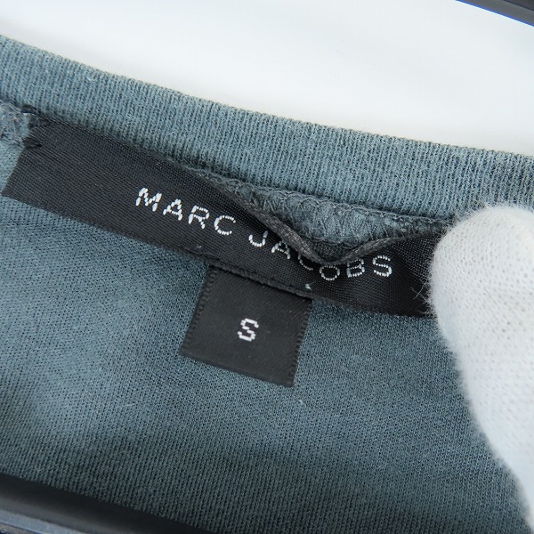 実際に弊社で買取させて頂いたMARC JACOBS/マークジェイコブス 丸首 無地半袖Tシャツ グレー Sの画像 2枚目