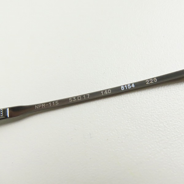 実際に弊社で買取させて頂いた999.9/フォーナインズ 逆Rヒンジ 眼鏡/メガネフレーム NPM-115の画像 8枚目