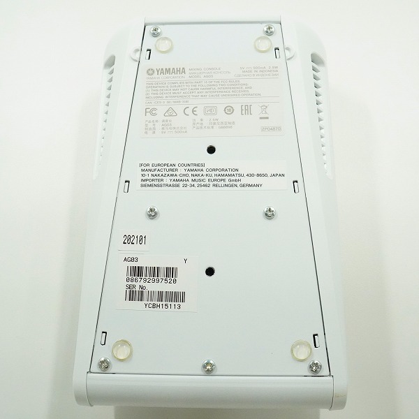 実際に弊社で買取させて頂いたYAMAHA/ヤマハ AG03 ミキシングコンソール ミキサー ウェブキャスティングミキサー 通電確認済みの画像 6枚目