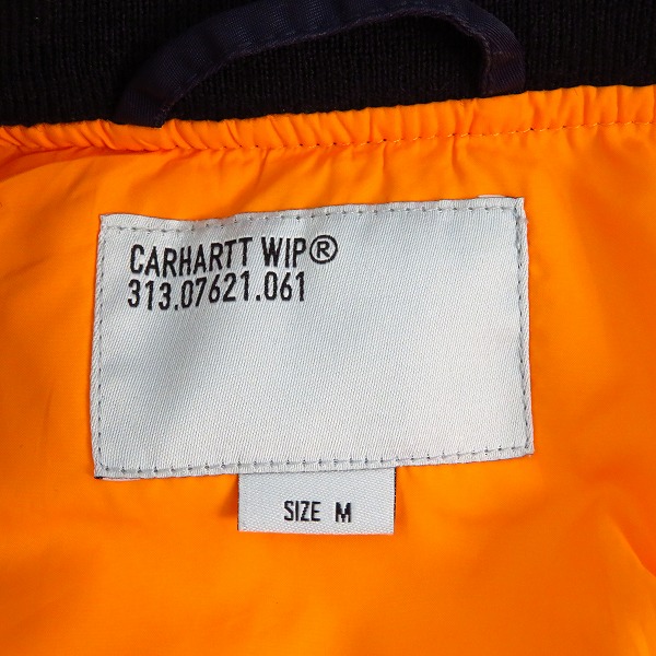 実際に弊社で買取させて頂いたcarhartt/カーハート 23 NEW YEAR JACKET MA-1/フライトジャケット/ブルゾン a231052-22f-1cxx/Mの画像 2枚目
