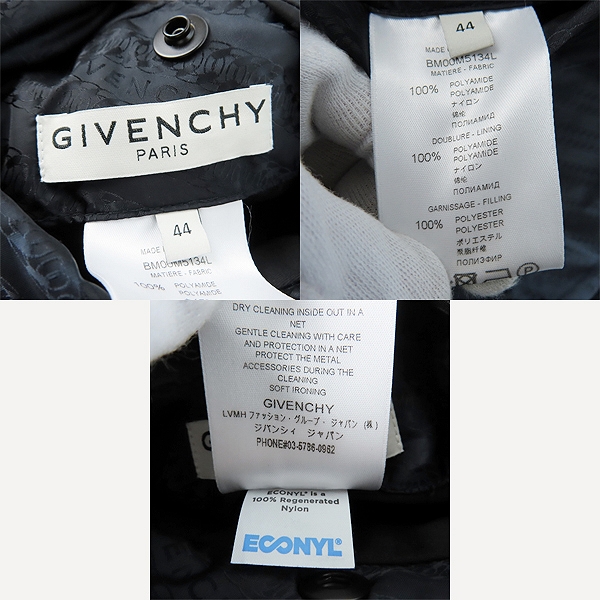 実際に弊社で買取させて頂いた【JPタグ】Givenchy/ジバンシィ Reversible Windbreaker Jacket リバーシブルジャケット ロゴ総柄 BM00M5134L/44の画像 5枚目