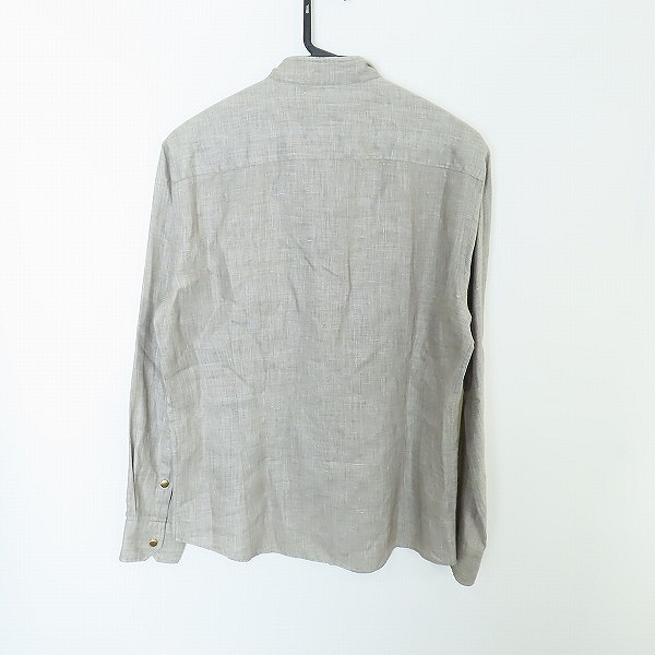 実際に弊社で買取させて頂いたGIORGIO ARMANI/ジョルジオ アルマーニ  オールリネン ジップアップシャツ/39/15.5の画像 1枚目
