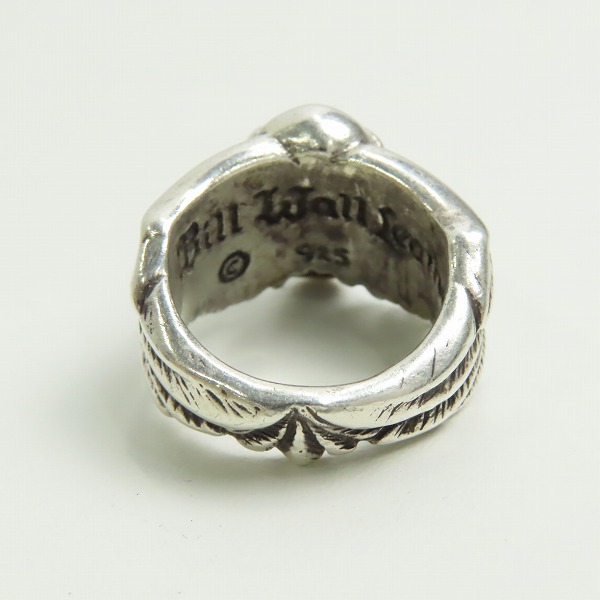 実際に弊社で買取させて頂いた【ギャラ付】BWL/ビルウォールレザー Wing w Good Luck Skull Ring/ウィング w グッドラックスカルリング/18号 の画像 3枚目