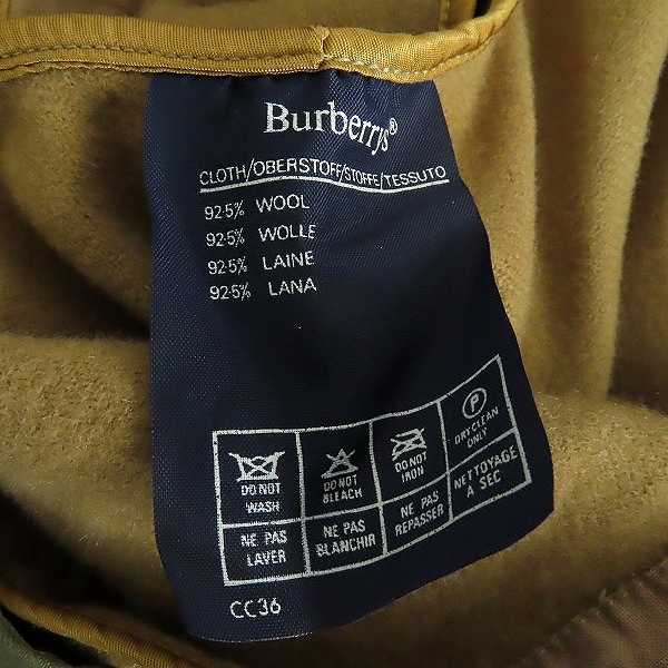 実際に弊社で買取させて頂いたBurberrys/バーバリーズ 裏地ノバチェック ライナー付き ステンカラーコートの画像 5枚目