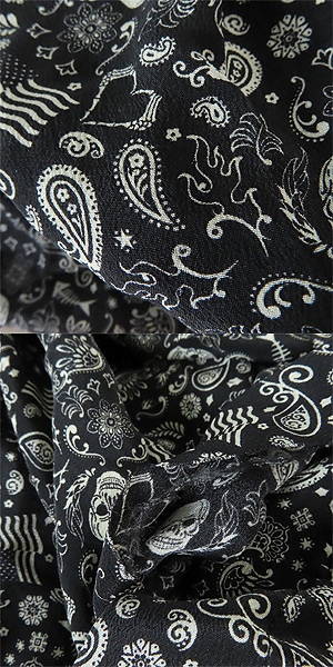 実際に弊社で買取させて頂いた【JPタグ】 SAINT LAURENT PARIS/サンローランパリ 19SS スカル ペイズリー総柄シルク長袖シャツ 564172 Y595U/37の画像 9枚目