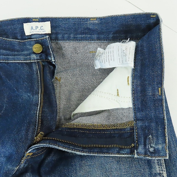 実際に弊社で買取させて頂いたAPC×CARHARTT/アーペーセー×カーハート ワークパンツ/デニムパンツ/30の画像 5枚目