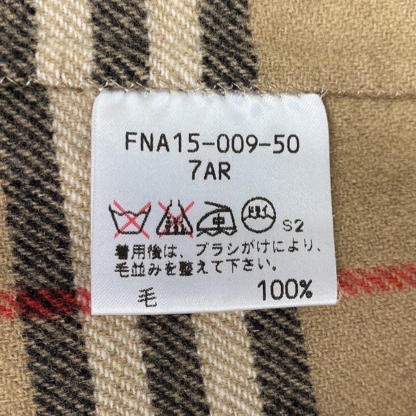 実際に弊社で買取させて頂いたBURBERRYS/バーバリーズ 裏地チェック柄 カシミア入り ウールステンカラーコート /7ARの画像 3枚目