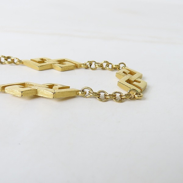 実際に弊社で買取させて頂いたGIVENCHY/ジバンシィ Gロゴリンク チェーンネックレス ゴールドの画像 3枚目