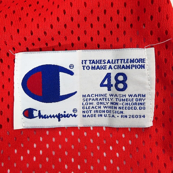 実際に弊社で買取させて頂いたCampion/チャンピオン NBA BULLS ブルズ #33 PIPPEN/ピッペン ゲームシャツ ユニフォーム 48の画像 3枚目