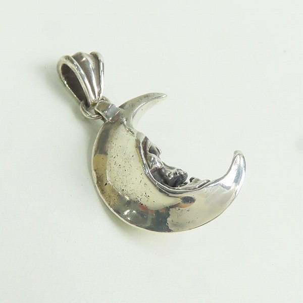 実際に弊社で買取させて頂いたCRAZY PIG/クレイジーピッグ SKULL IN THE MOON PENDANT/スカルインザムーンペンダント　の画像 2枚目