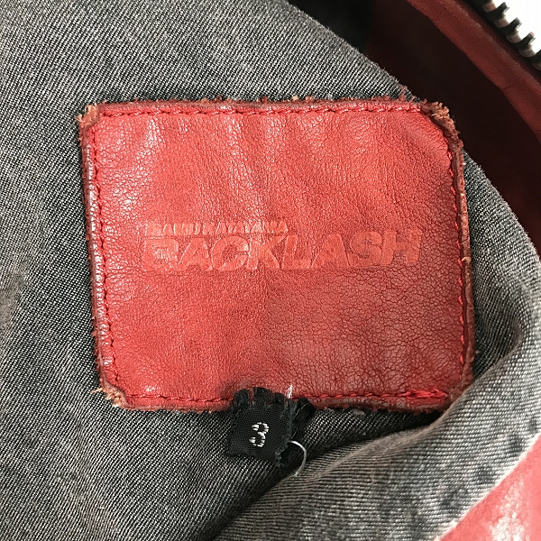 実際に弊社で買取させて頂いたBACKLASH/バックラッシュ イタリアンダブルショルダー 製品染 ライダース ジャケット 1254-16/3の画像 2枚目