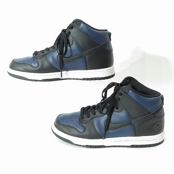 実際に弊社で買取させて頂いたNIKE×FRAGMENT DESIGN/ナイキ×フラグメントデザイン DUNK HI/F ダンクハイ ミッドナイトネイビー DJ0383-400 /27.5の画像 3枚目