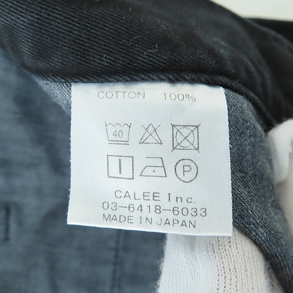 実際に弊社で買取させて頂いたCALEE/キャリー チノワークパンツ Mの画像 3枚目