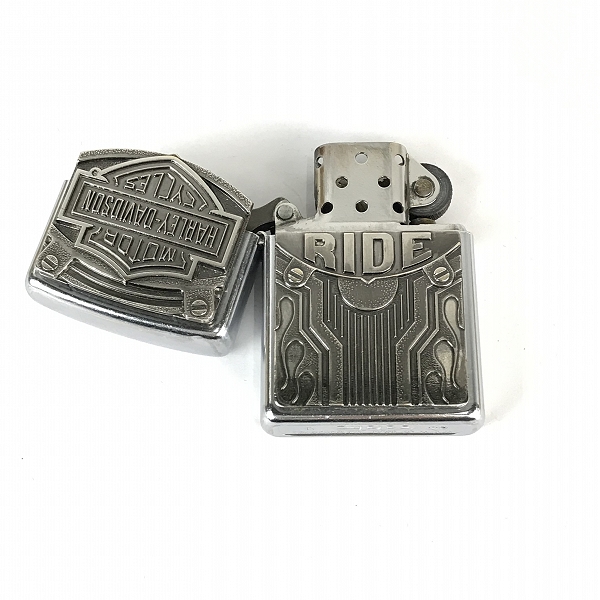 実際に弊社で買取させて頂いたZIPPO/ジッポー HARLEY-DAVIDSON/ハーレーダビッドソン メタル貼り 2003年製の画像 3枚目