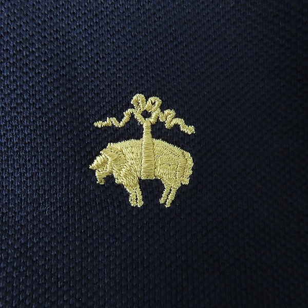 実際に弊社で買取させて頂いたBROOKS BROTHERS/ブルックスブラザーズ ロゴ刺繍 半袖ポロシャツ ダークネイビー系/Sの画像 4枚目